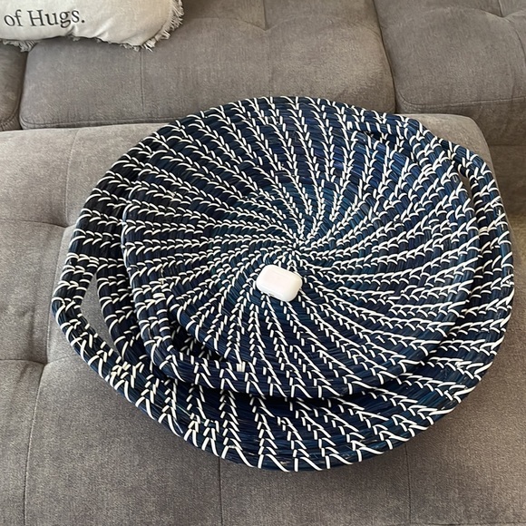 Royal Blue Jumbo Weave Baskets - Picture 5 of 12